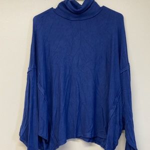 Free People Turtle Neck Top w/ Loose Billowy Sleev